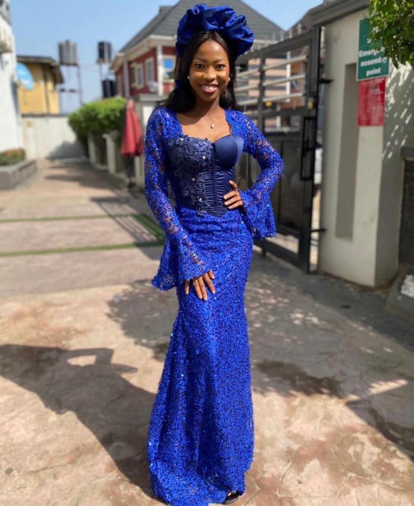 Elegant Royal Blue Long Prom Gowns Dress Mermaid African Nigeria Women  Party Dresses Off Shoulder Evening